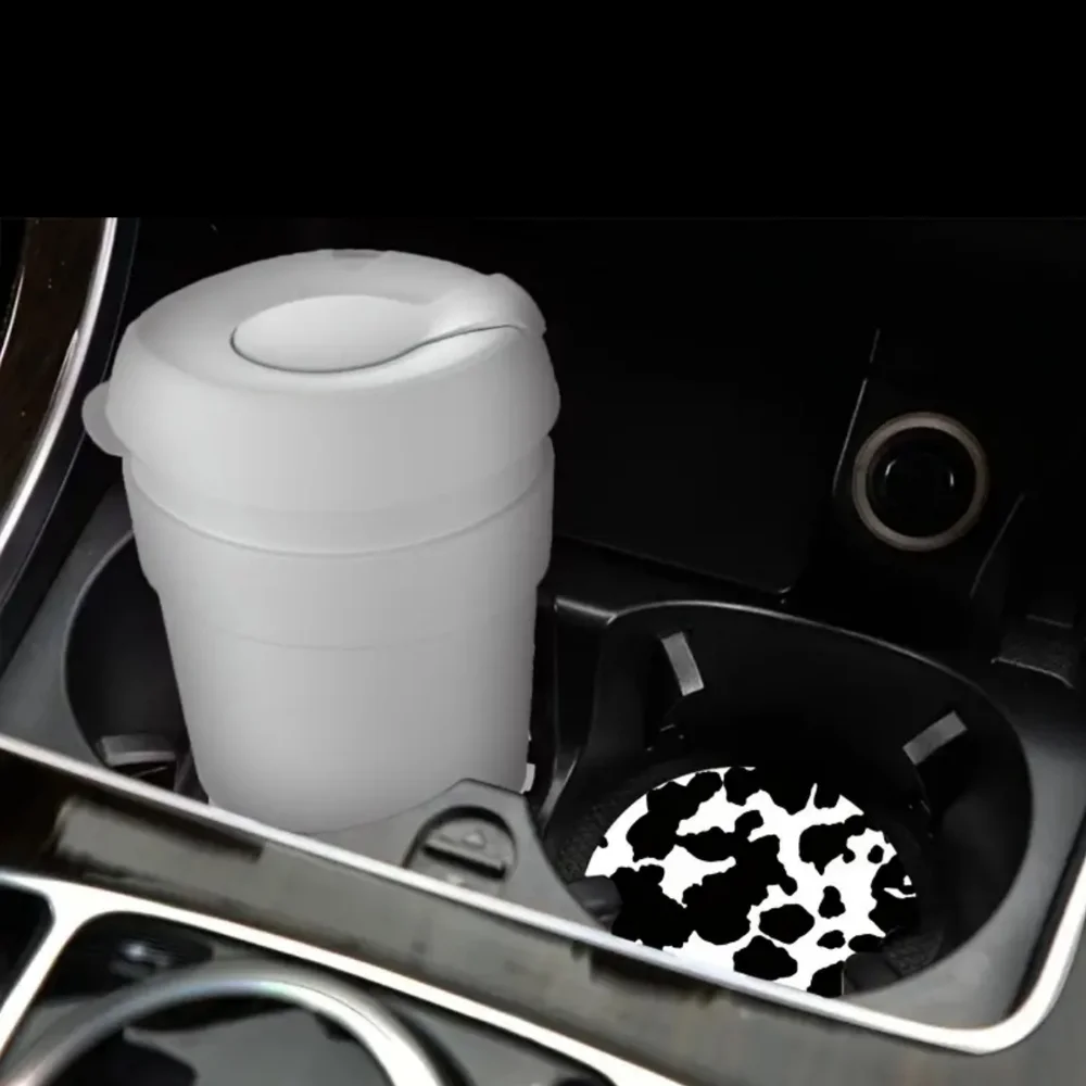 New 2 Piece Set: Cow Print Car Coasters